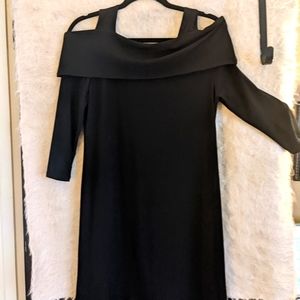 Cold Shoulder Black Dress